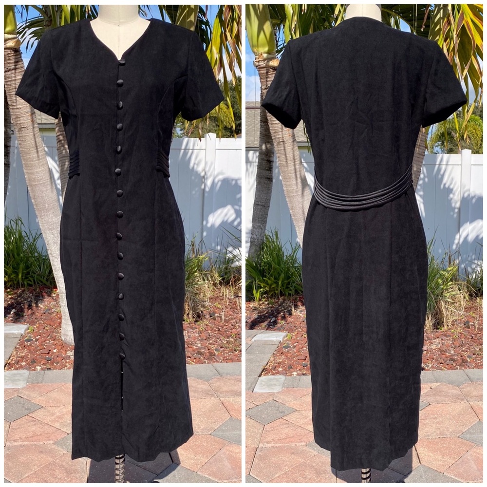 Vintage 80’s/90’s Ultra Suede Button Down Dress
